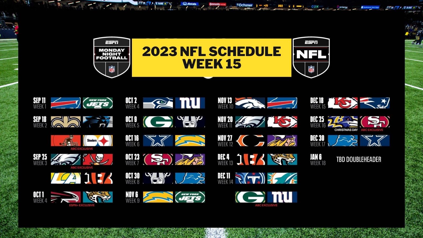 Week 15 NFL Schedule Don't Miss These Thrilling Games!